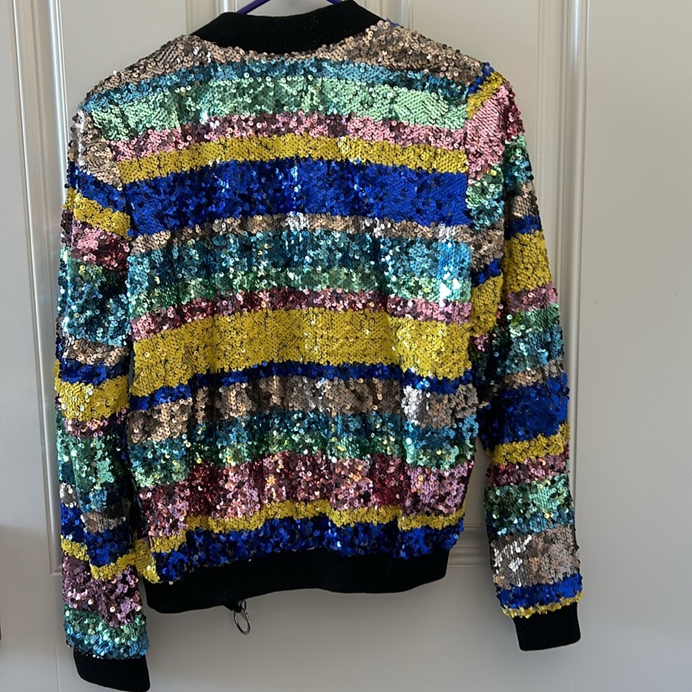 Bebe sequin bomber jacket - image 8